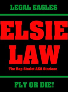 Red, Black & Green Elsie Law Logo